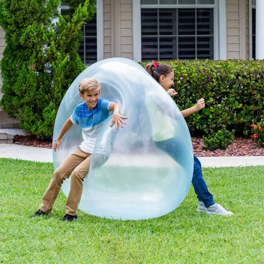 Kids Bubble Ball Balloon Blowing Transparent Bubble Inflatable Ball Games Outdoor Toys Baby Shower Water Filled Ball Toy Gifts