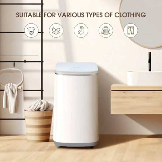 Portable Washing Machine, Small Washer 0.8 Cu. Ft. Capacity, Fully Automatic with 8 Wash Cycles, Touch Button & LED Display