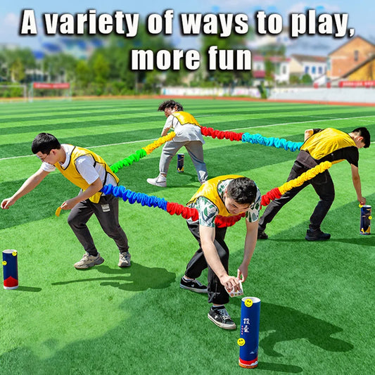 Outdoor Games Team Building Develop Sport Entertainment Toys Children Elasticity Rope Circle Running Push for Kids Sensory Rope