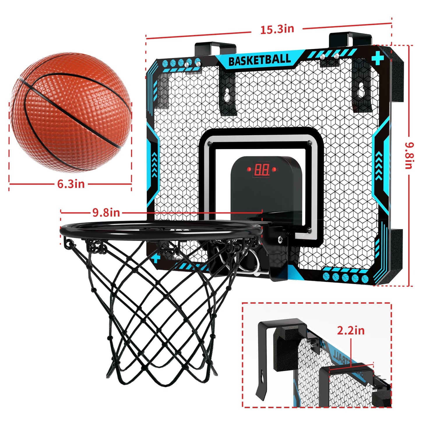 Basketball frame shooting wall mounted non perforated children's small basketball frame indoor and outdoor children's shooting m