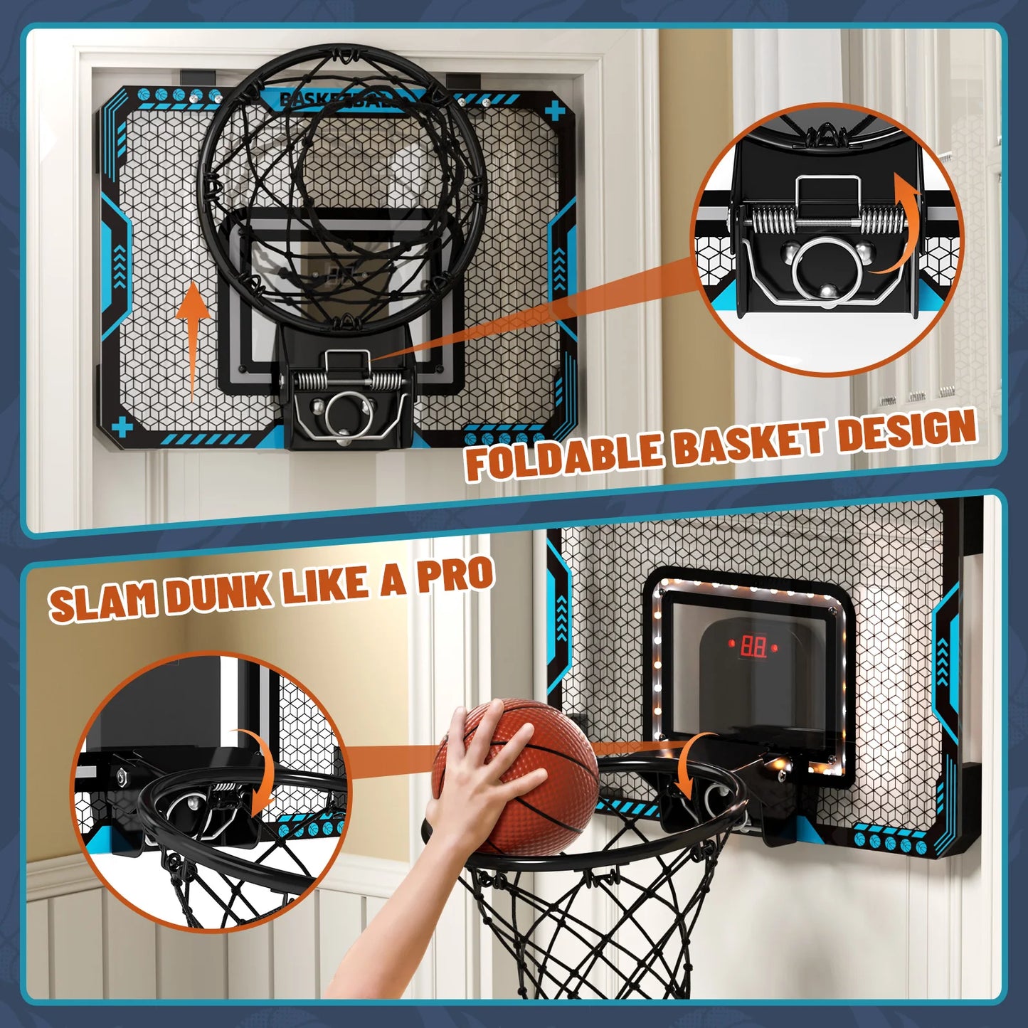 Basketball frame shooting wall mounted non perforated children's small basketball frame indoor and outdoor children's shooting m