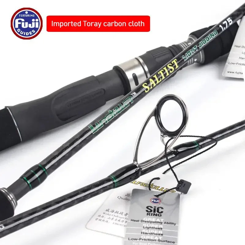 Cast Spinning Stick 1.75m 80-200g Fuji Guide Toray Cross Carbon Salt Water Boat Stick Light Jig Stick